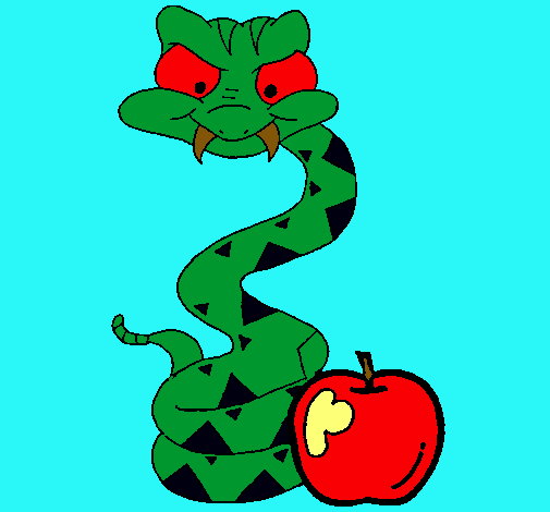 Serpiente y manzana