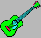 Dibujo Guitarra española II pintado por nuria