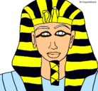 Dibujo Tutankamon pintado por nuria