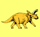 Dibujo Triceratops pintado por aaron