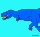 Dibujo Tiranosaurio rex pintado por T-REX