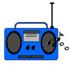 Dibujo Radio cassette 2 pintado por raura