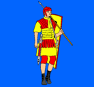 Dibujo Soldado romano pintado por olek