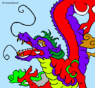 Dibujo Dragón japonés pintado por ELENA
