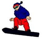 Dibujo Snowboard pintado por julian