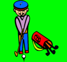Dibujo Jugador de golf II pintado por santiyabrilballe