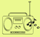 Dibujo Radio cassette 2 pintado por MªDELMAR