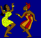 Dibujo Mujeres bailando pintado por Marcela178