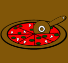 Dibujo Pizza pintado por mememon