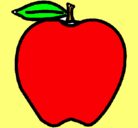Dibujo manzana pintado por fernanda