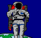 Dibujo Astronauta pintado por valeria