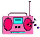 Dibujo Radio cassette 2 pintado por joanys