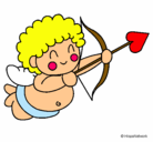 Dibujo Cupido pintado por lucia