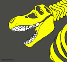 Dibujo Esqueleto tiranosaurio rex pintado por t-rex