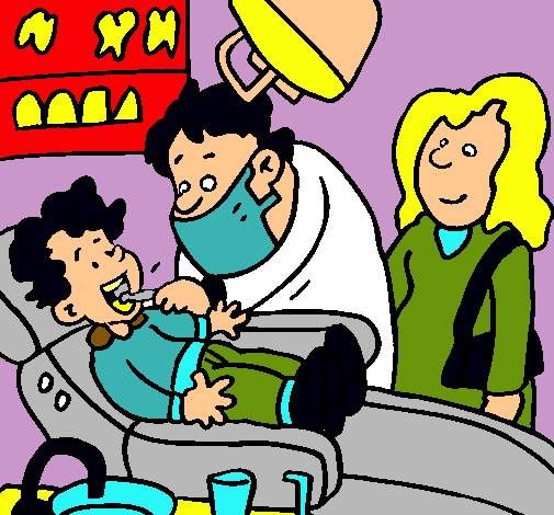 Niño en el dentista