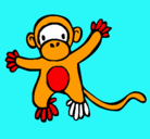 Dibujo Mono pintado por chita