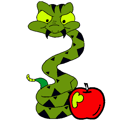 Serpiente y manzana