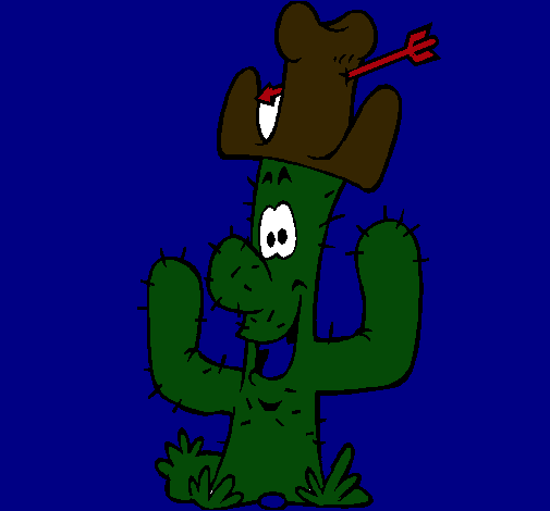 Cactus con sombrero