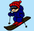 Dibujo Niño esquiando pintado por axel