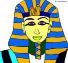 Dibujo Tutankamon pintado por vivi