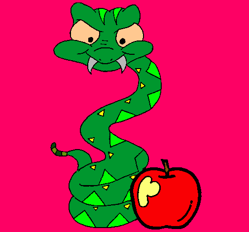 Serpiente y manzana