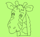 Dibujo Cara de jirafa pintado por maryel