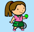 Dibujo Chica tenista pintado por rebeyruth