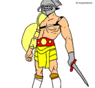 Dibujo Gladiador pintado por antonio