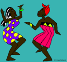 Dibujo Mujeres bailando pintado por celene