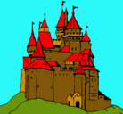 Dibujo Castillo medieval pintado por maria