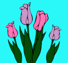 Dibujo Tulipanes pintado por liliana
