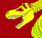 Dibujo Esqueleto tiranosaurio rex pintado por ale200