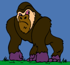 Dibujo Gorila pintado por britney