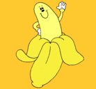 Dibujo Banana pintado por puly