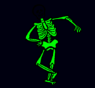 Dibujo Esqueleto contento pintado por ian