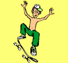 Dibujo Skater pintado por nicolas