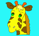 Dibujo Cara de jirafa pintado por luca