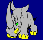 Dibujo Rinoceronte II pintado por oscar