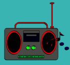 Dibujo Radio cassette 2 pintado por darani
