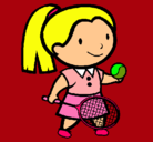 Dibujo Chica tenista pintado por vega