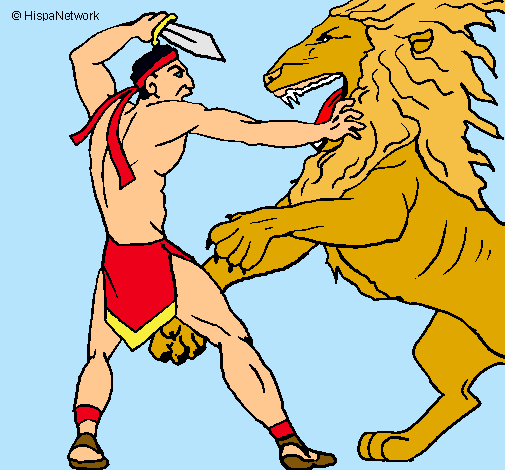 Gladiador contra león