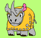 Dibujo Rinoceronte pintado por ari