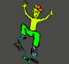Dibujo Skater pintado por lesk8dufreak