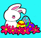 Dibujo Conejito de pascua pintado por besly