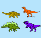Dibujo Dinosaurios de tierra pintado por raul