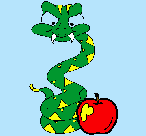 Serpiente y manzana