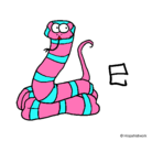 Dibujo Serpiente pintado por iara