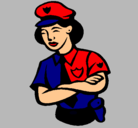 Dibujo Mujer policía pintado por josep