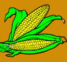 Dibujo Mazorca de maíz pintado por osler