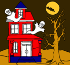 Dibujo Casa fantansma pintado por eduardo
